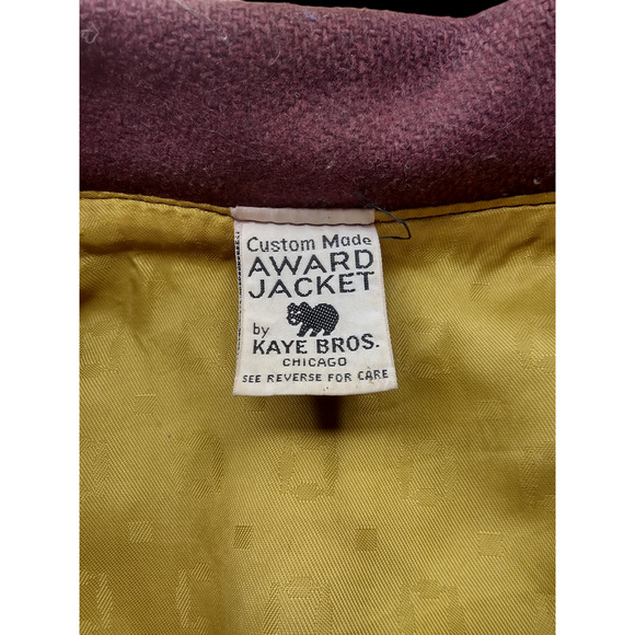 Vintage 70s Kaye Bros Varsity Jacket with Patches Texas Track - Picture 3 of 6